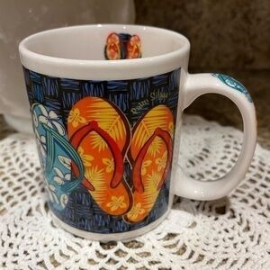 Flip Flop Mug The Islander Group Slipper Line Designed in Hawaii Like New